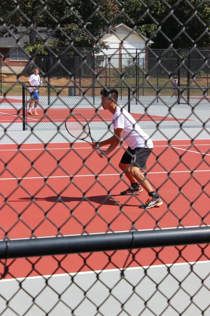 Exclusive video:  NGU Tennis plays against Mars Hill on the new courts