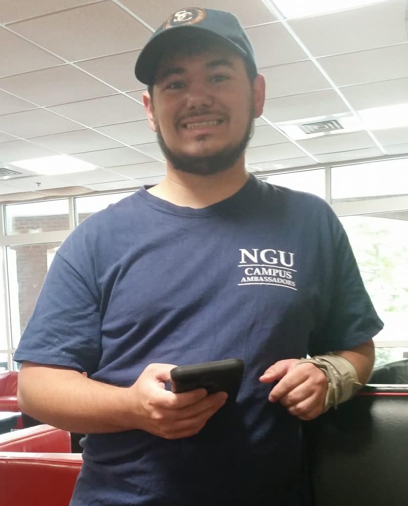 Humans of NGU: Ryker McClure experiencing God’s sense of humor