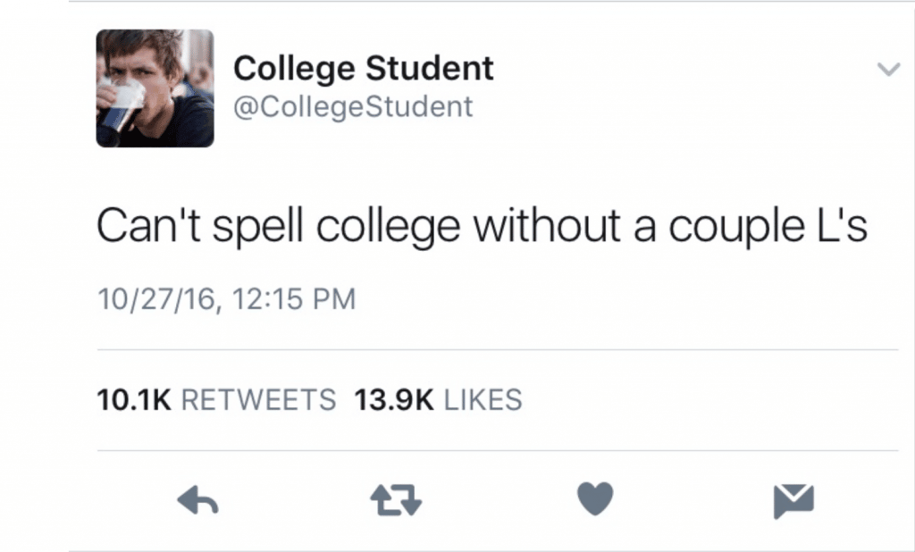 Tweets only college students can relate to