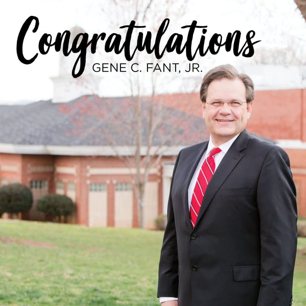 Congratulations to Gene C. Fant, Jr.