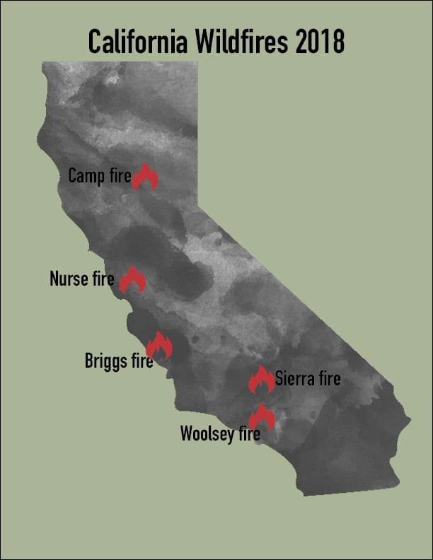 California wildfires: A map