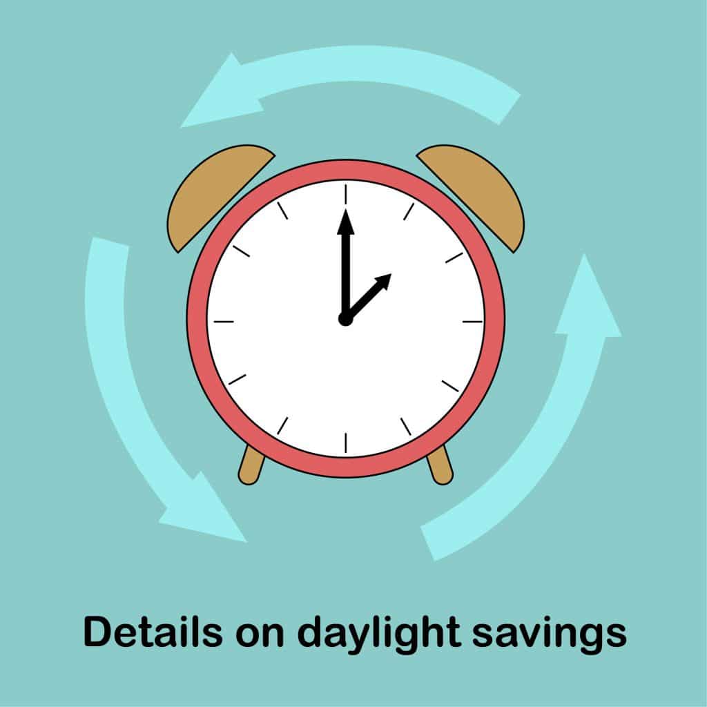 Details on daylight savings