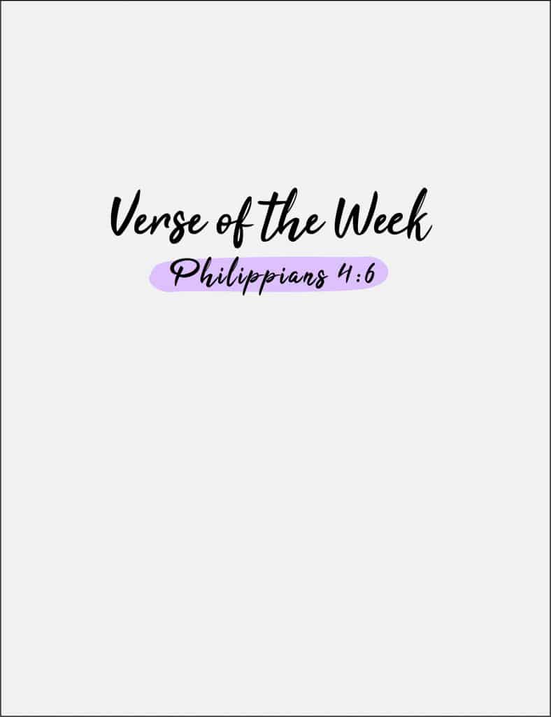 Verse of the Week: Philippians 4:6