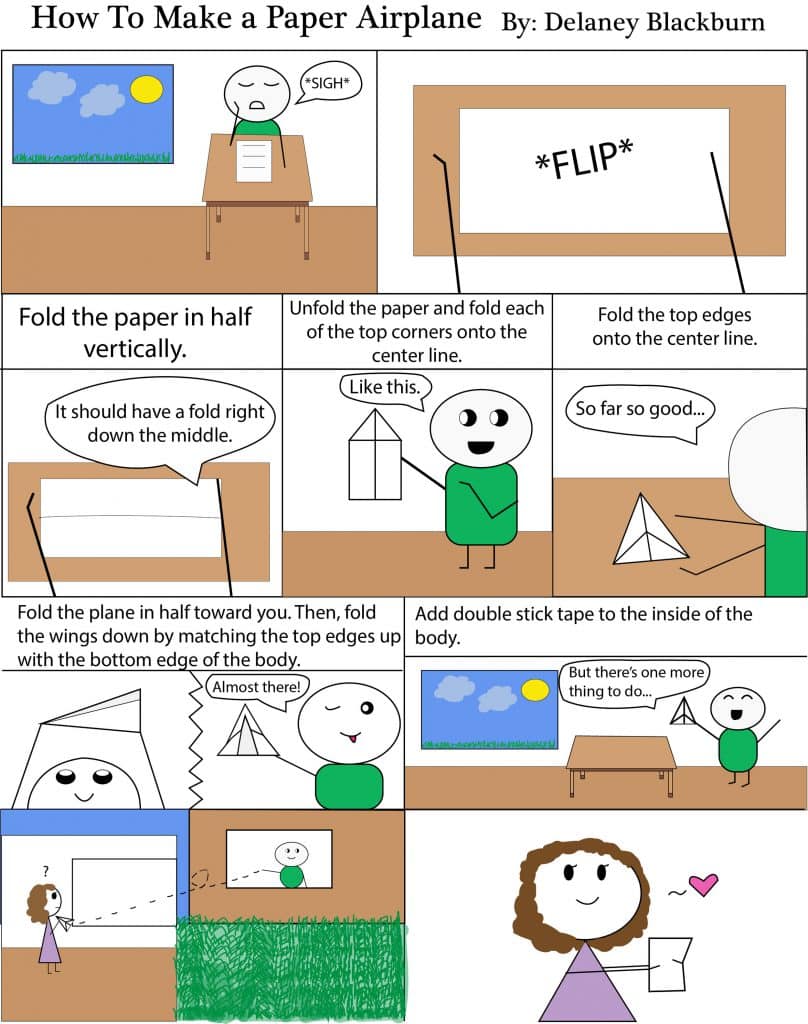 Comic: How to make a paper airplane