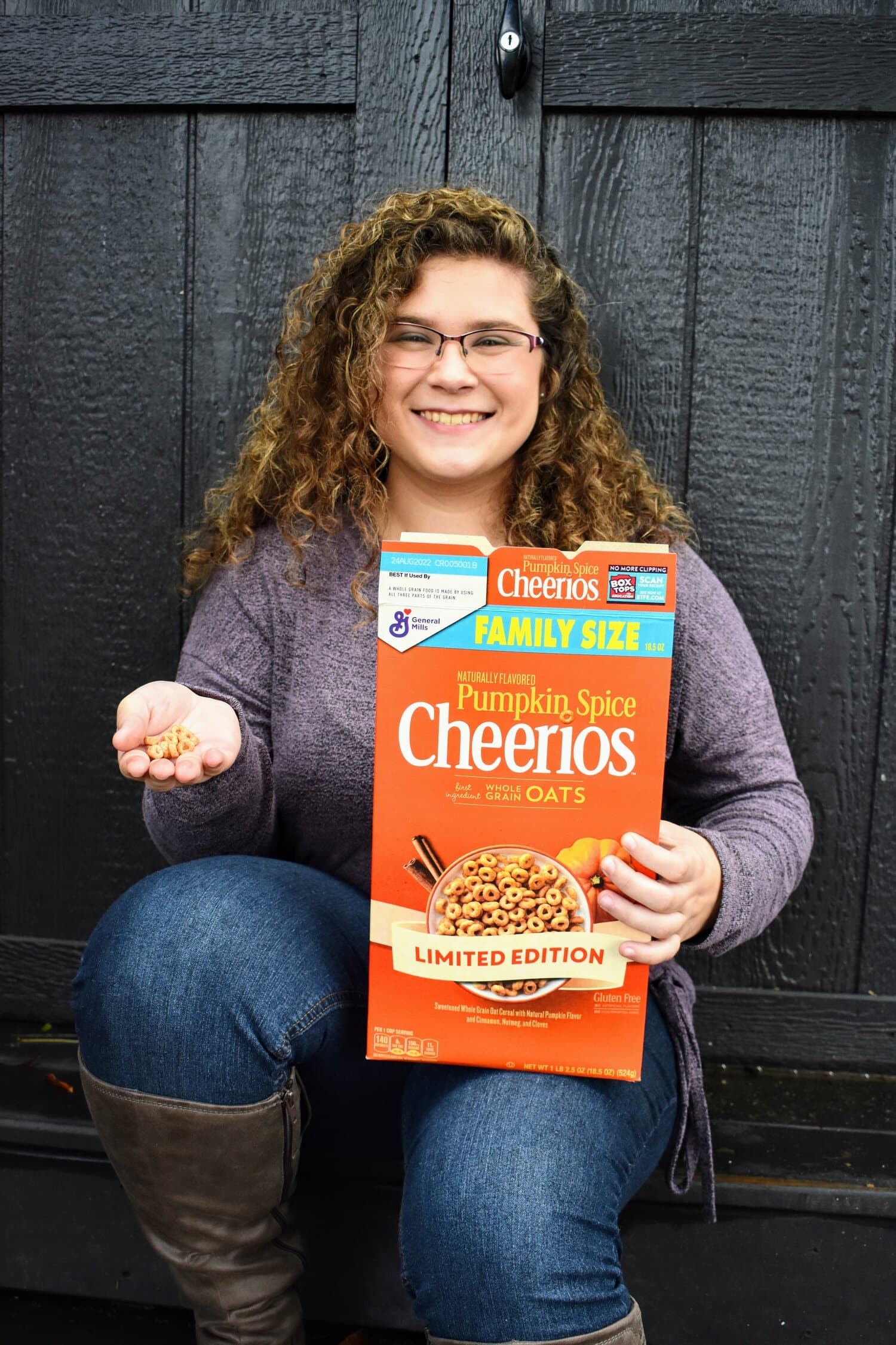 Need something for breakfast? The pumpkin spice cheerios Williamson is showing will definitely provide a hardy start to your day.