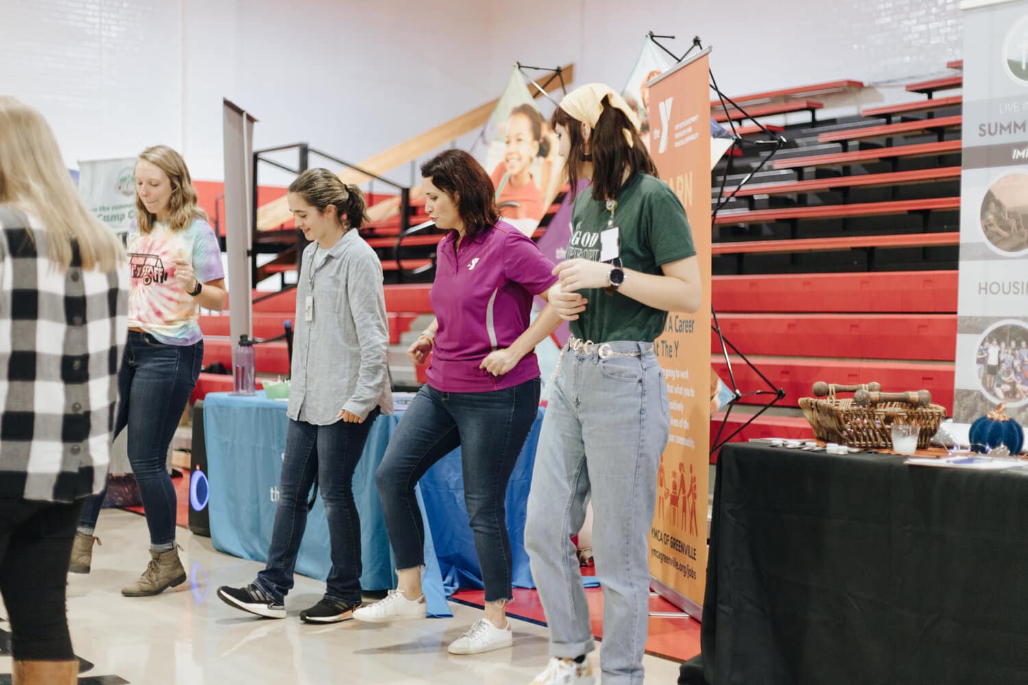 The camp fair wasn’t just informative, but it was fun. Multiple camp representatives were caught doing the cotton eye joe together.