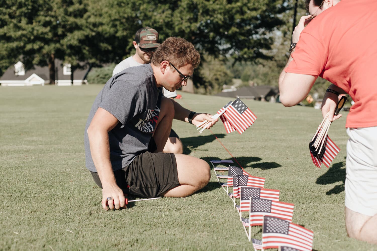 Trace Hogge, a senior at NGU, is focused on the task at hand. He is a committed member of Young Americans for Freedom.