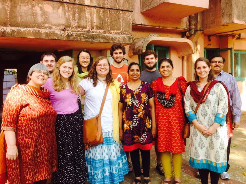 North Greenville biology students spread the Gospel in India by educating the people about the importance of good water quality.(L-R)&nbsp;Christian Eddy, professor; Zach Conn, junior; Helen Martin, junior; Katie Taylor, senior; Olivia Schmal, sopho