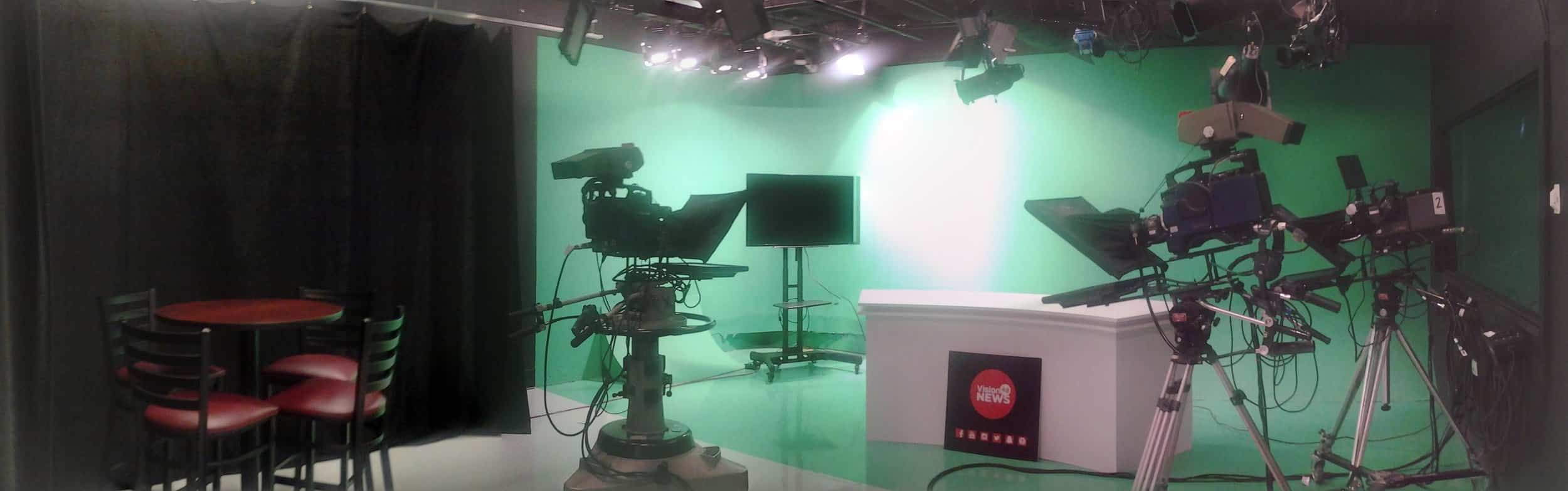 NGU's new television studio will give mass comm students an opportunity to work with updated technology as they prepare for film and video careers.&nbsp; Photo credit: Carrie Henderson and Google Photos