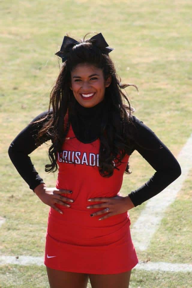 Senior cheerleader, Maria Neal, is starting her last season as a Crusader.