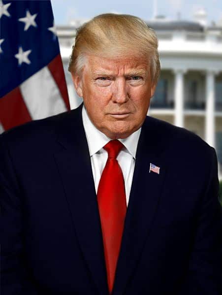 President Donald Trump presidential portrait. Photo Courtesy U.S. Congress. Public Domain.