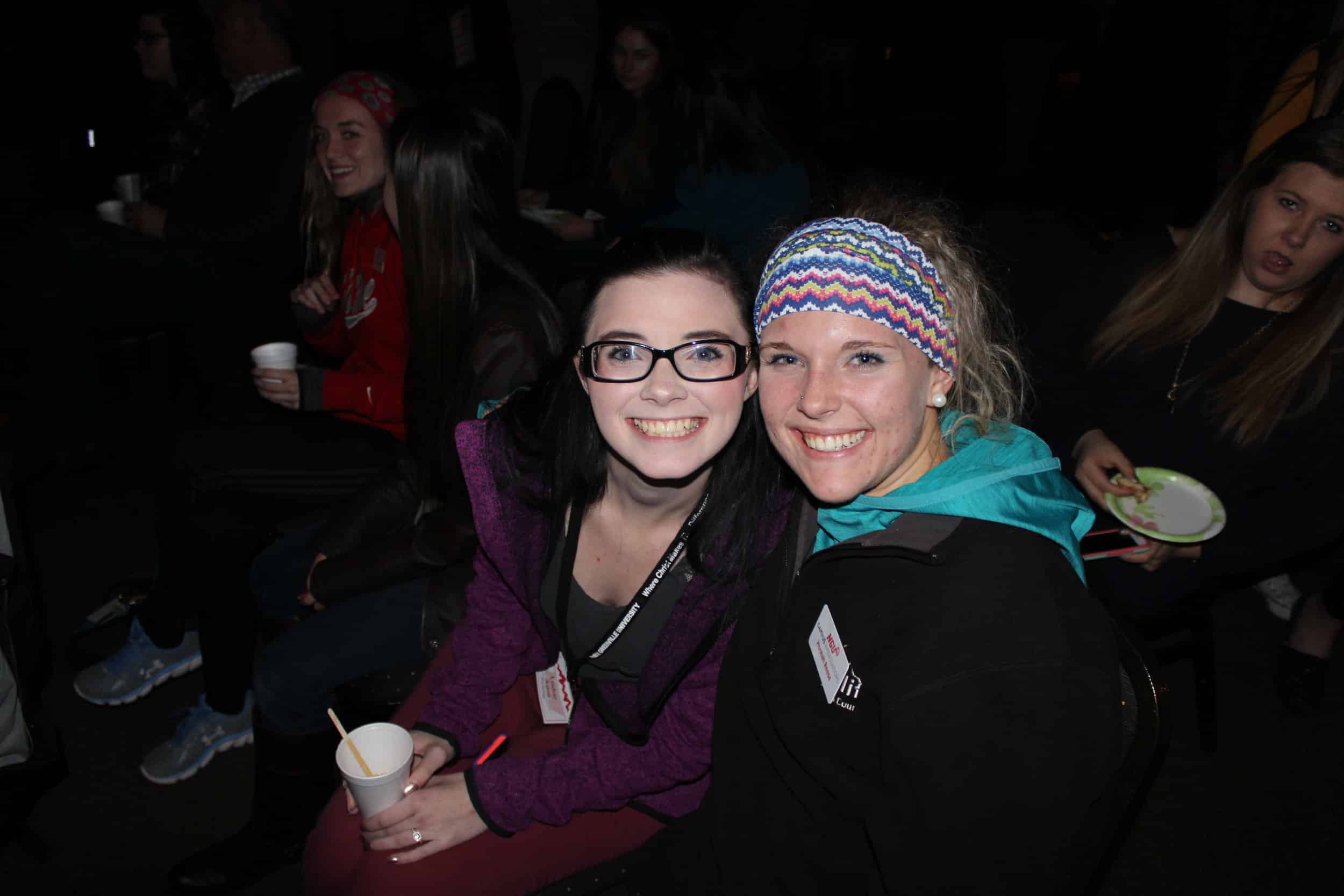 Hanna Reese and her overnight guest Lindsay Aaron enjoying the show.&nbsp;