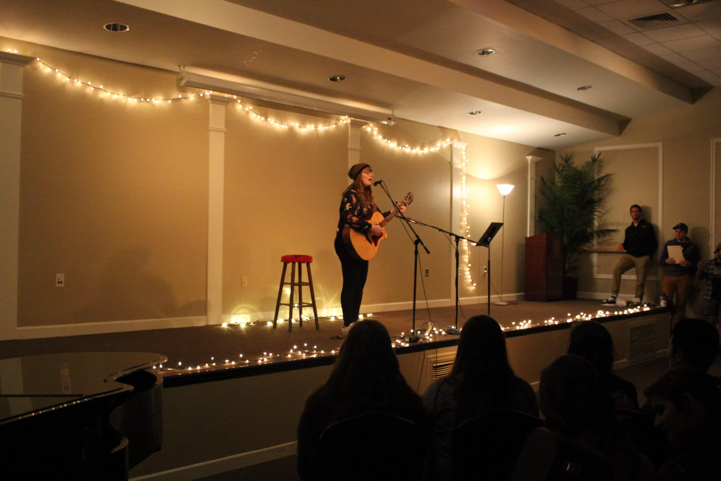 Kassie Rothe taking on a Taylor Swift vibe with her guitar.