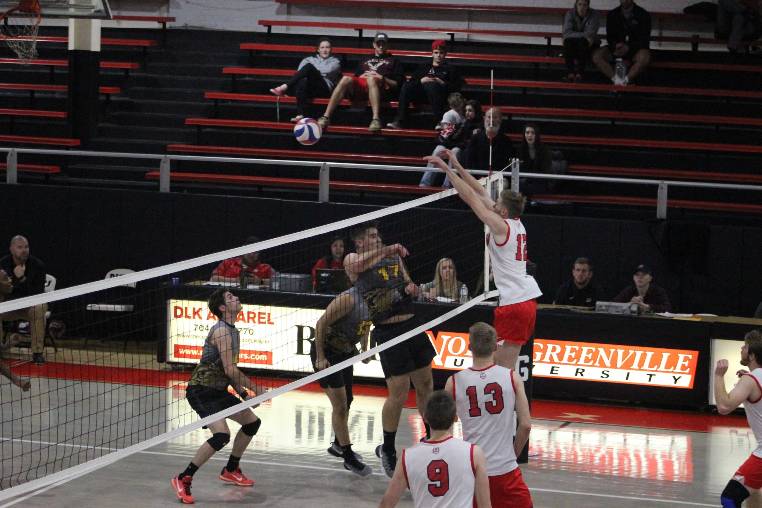 Number 12 Aaron Campbell with a fantastic set over the net for yet another point for NGU.&nbsp;