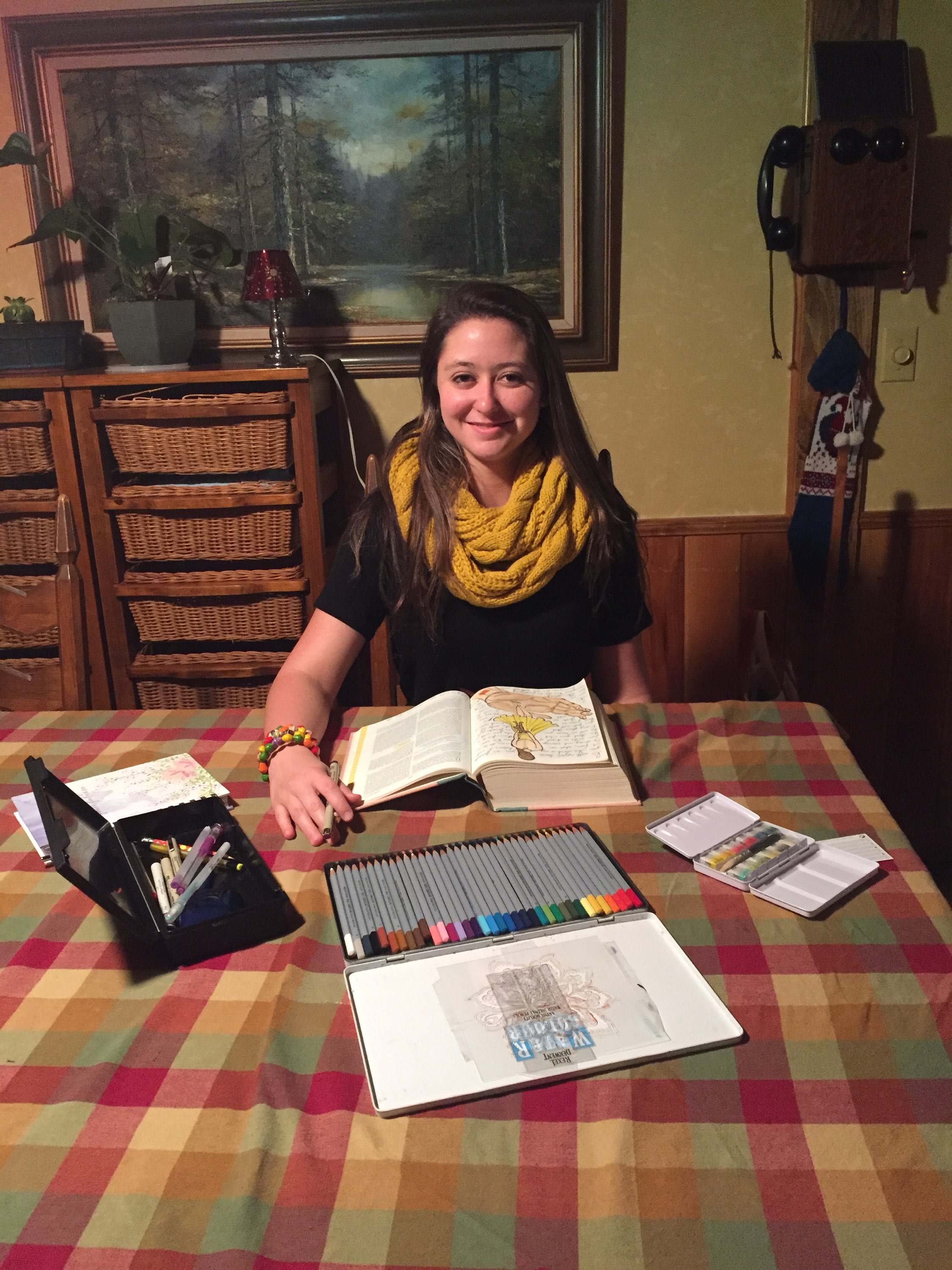 Grace Barrows (Senior in high school - dual-enrolling)&nbsp;says her favorite gift she has received are her journalling Bible and art supplies.&nbsp;