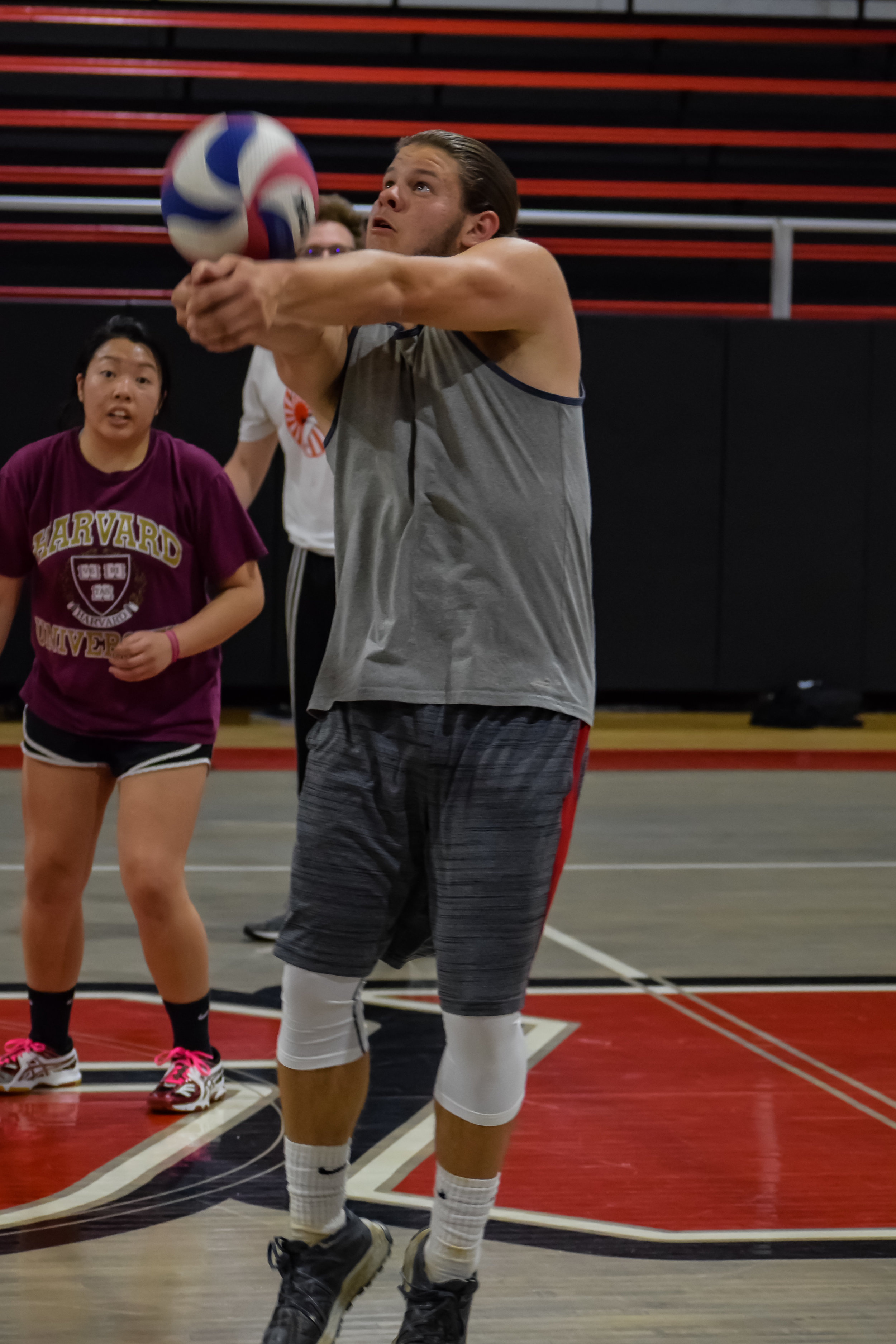 Andrew Kneece continued to be a power house for his team as he was consitent with getting the ball over the net.