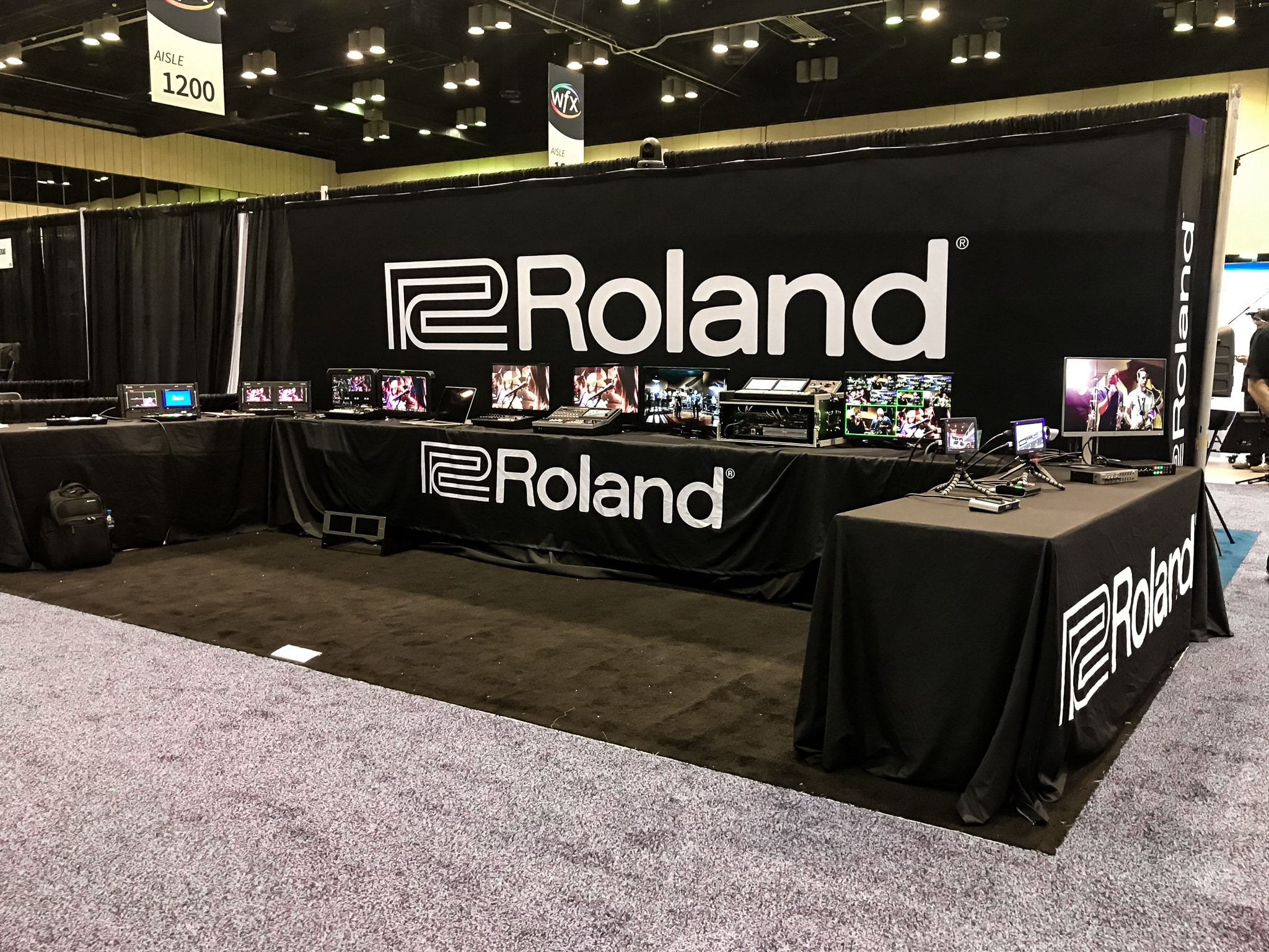 Roland is a company that sells electrical instruments and synthesizers to enhance a worship service. They displayed their different products for onlookers to try out.