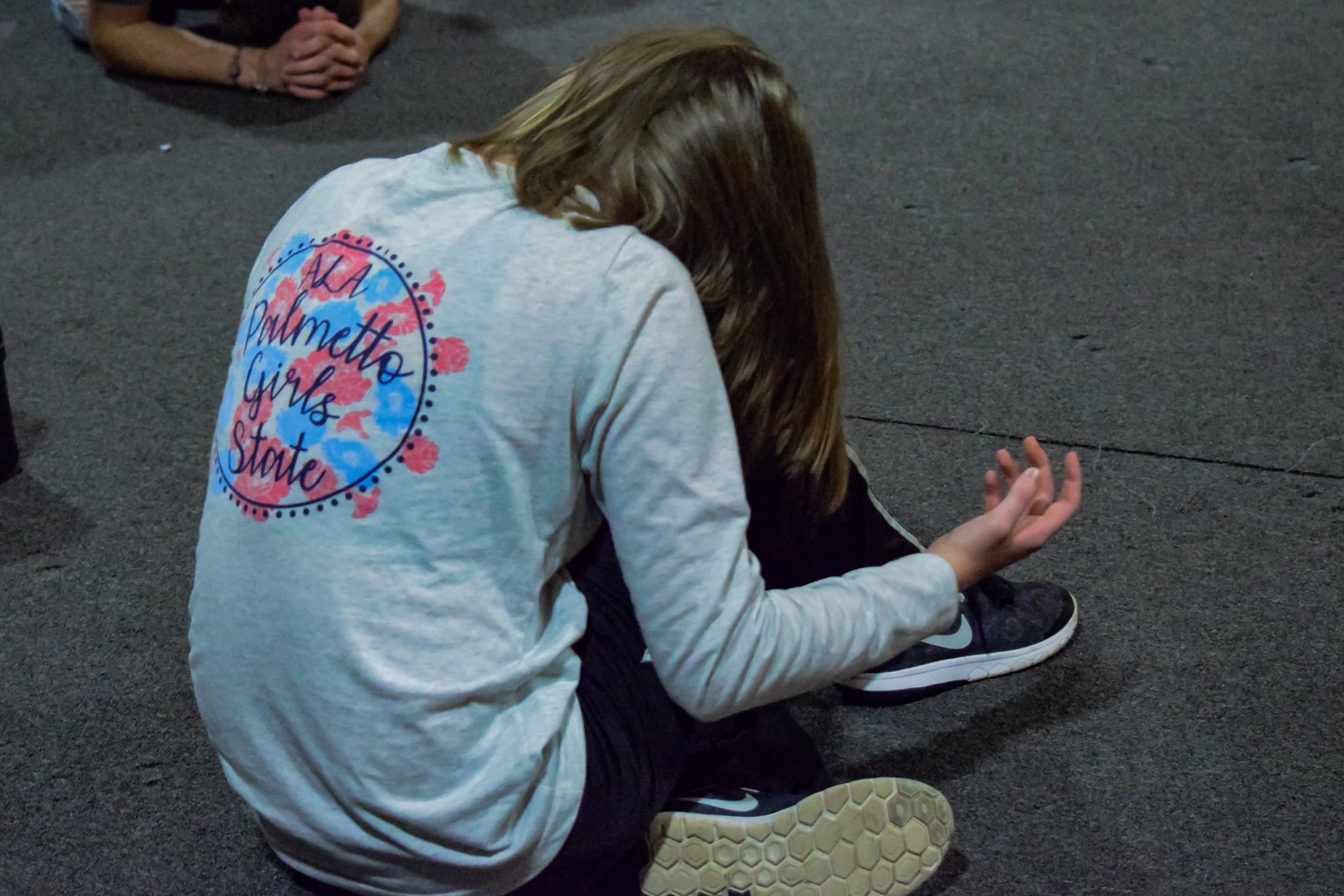 Sophomore, Eden Cassell feels the Spirit moving as they continue to pray over the school and student body.