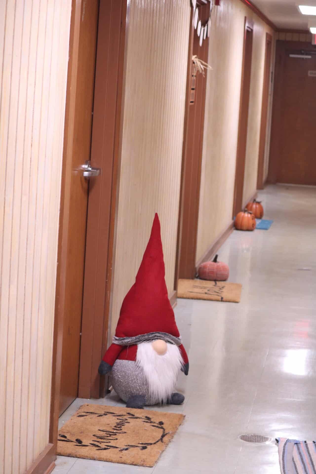 Christmas elves have begun to patrol the halls of making sure Christmas spirit is filling the dorms on campus.