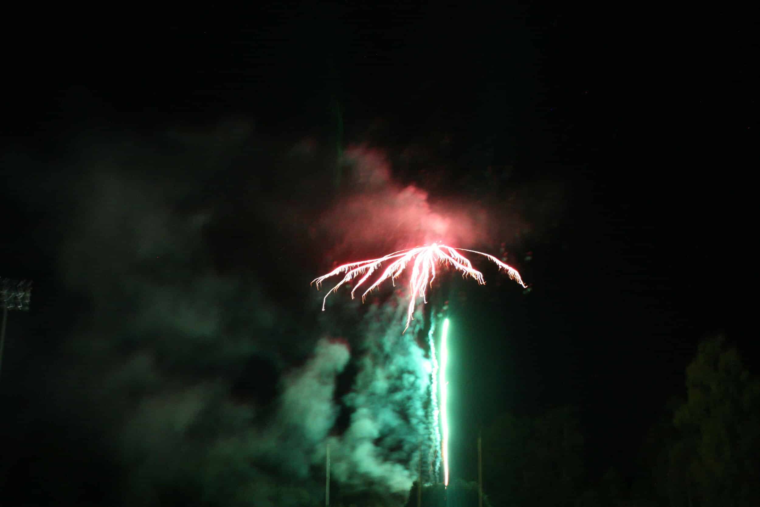 Homecoming weekend is topped off with fireworks to light up the night sky.