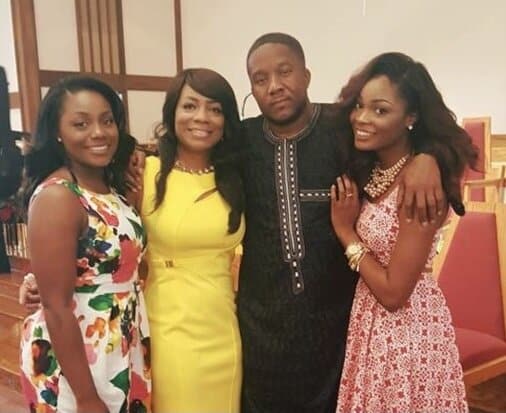 Pastor Derrick Boseman poses with his wife and daughters following service at New Covenant Outreach Ministries. (image courtesy of Derrick Boseman)