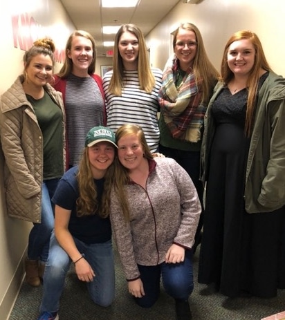 Back row (L to R): Hannah Nicks, Bethany Fowler, Abigail Dunlap, Betty Baty, Rachel LovedayFront (L to R): Libby Myers, Mary Mahan