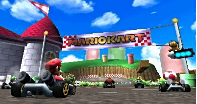 Mario Kart for the DS is shown