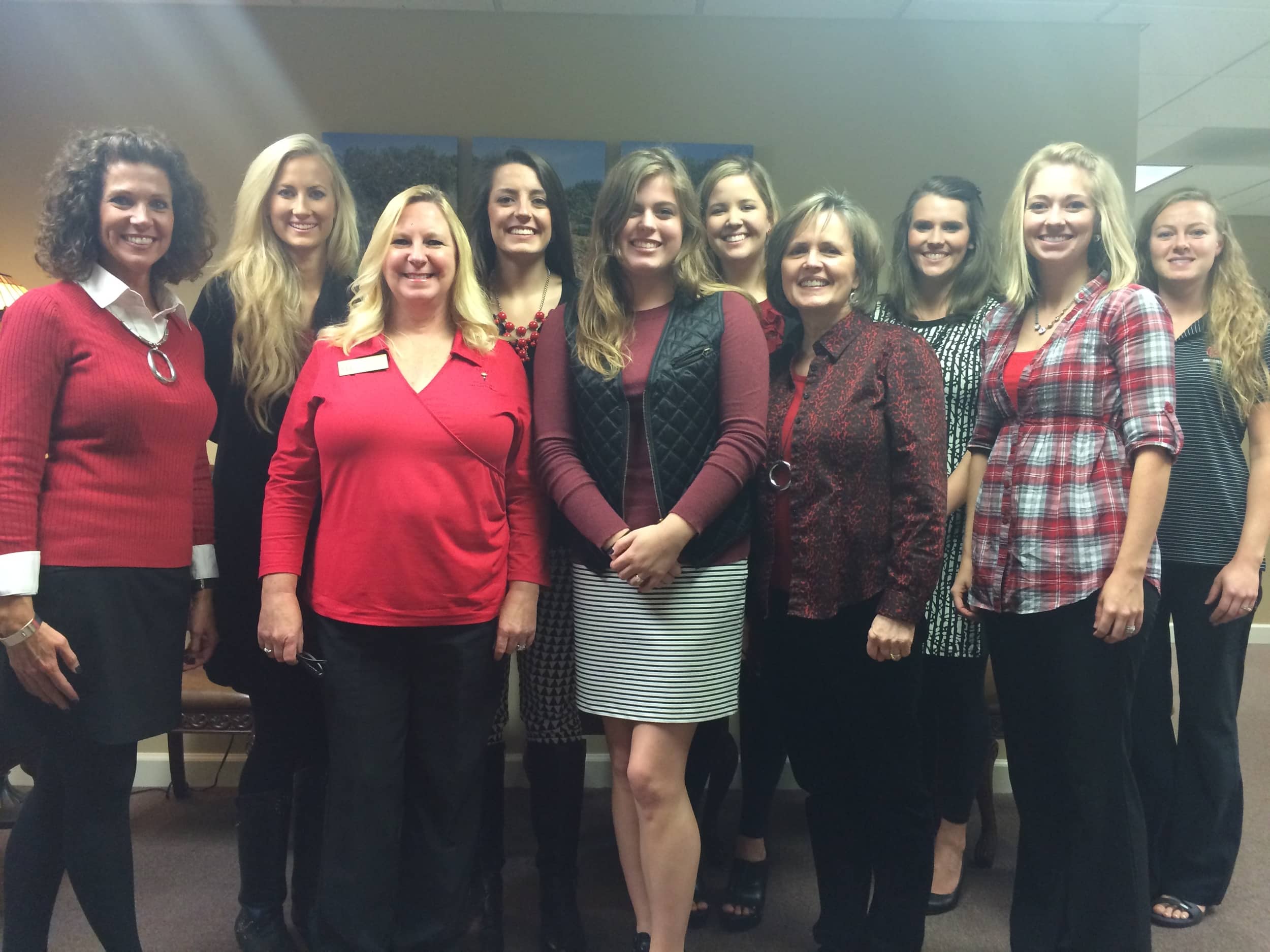 The Admissions Staff supports Red and Black Fridays.