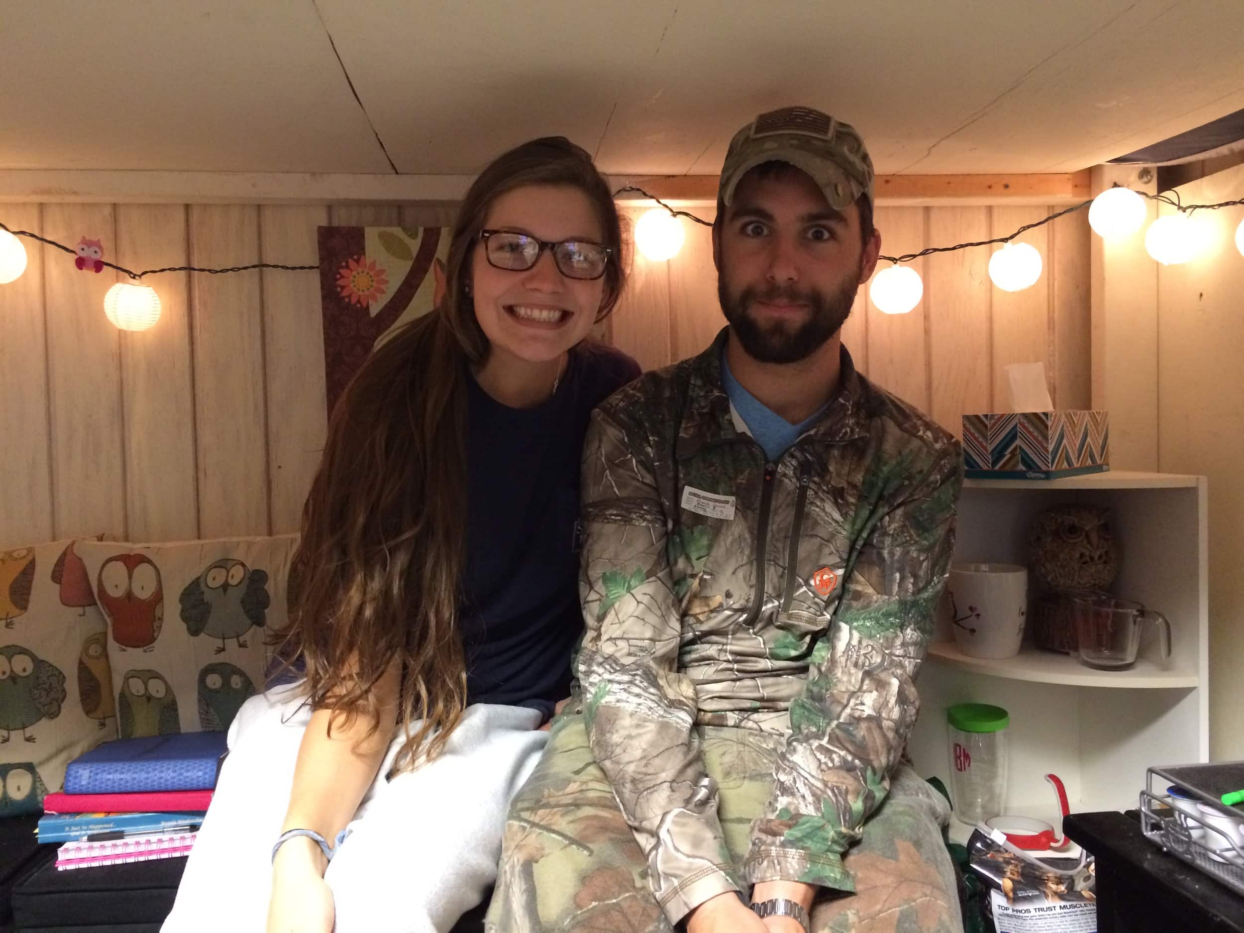 Frank Gossett and Becklin Blankenship enjoyed open dorm night in Emery.