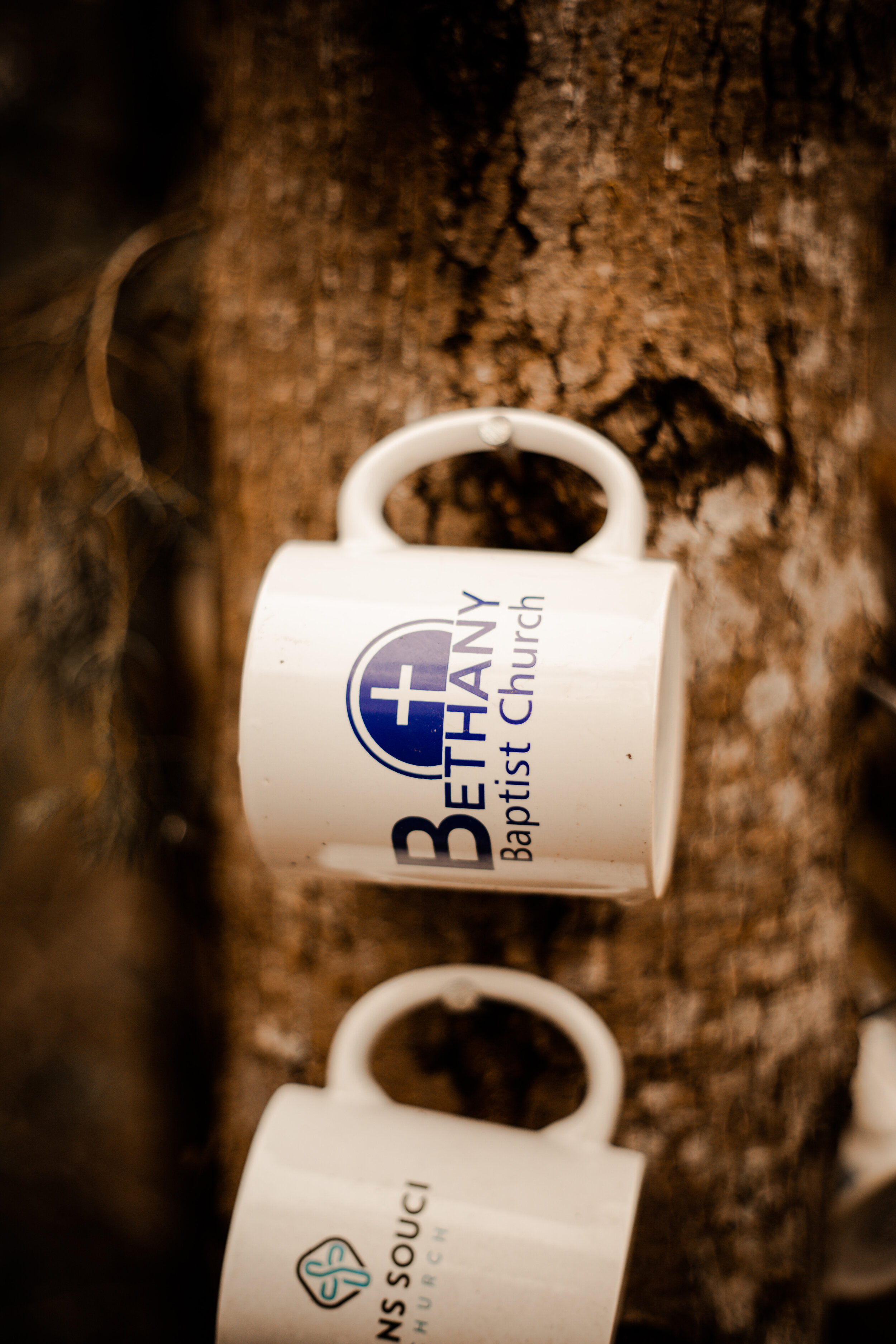 You may find many mugs with church logos.