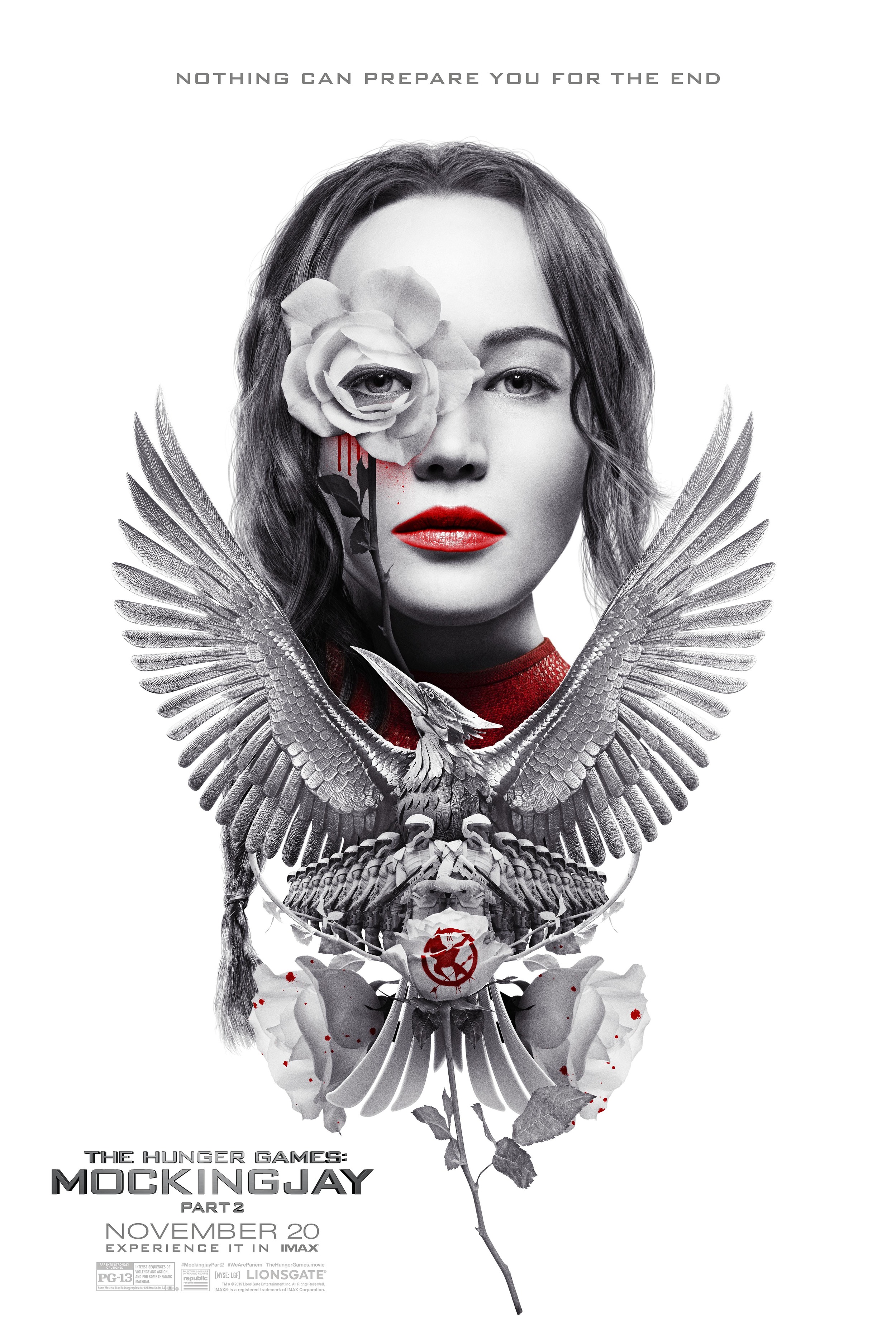 Picture from www.wire.com | The official poster for "Mockingjay Part 2" in IMAX