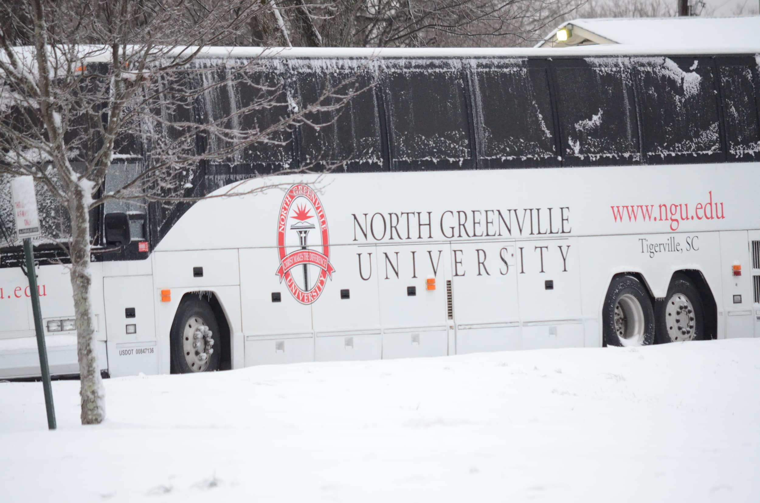 North Greenville buses will not be moving for a while.Photo by: Rebecca Meek