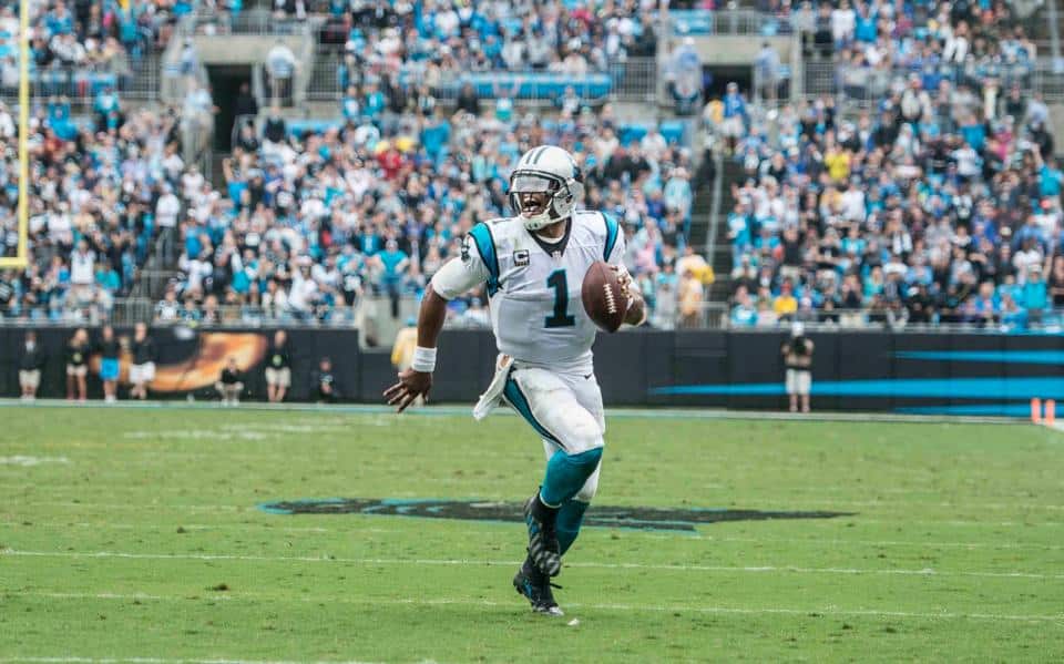 Cam Newton. Photo courtesy of Melissa Melvin-Rodriguez, Carolina Panthers.