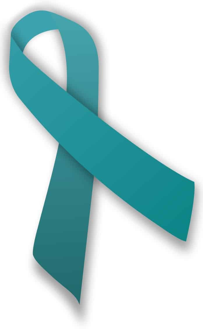 Photo courtesy of Wikimedia CommonsThe color for Ovarian cancer awareness is teal.