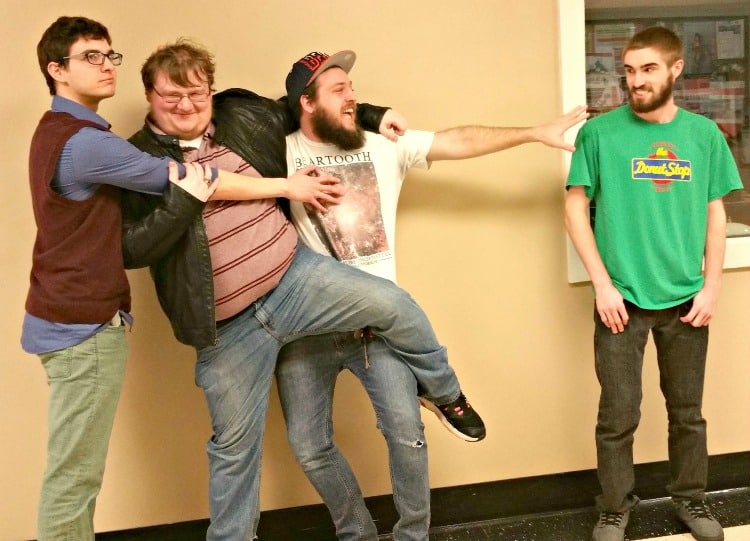 Gamers of the Round Table officers: (right-to-left) Samuel Maycock, Mitchell McDaniel, Robzy Bolin and Michael Miller. &nbsp;Photo Courtesy of Shelby Snigar.