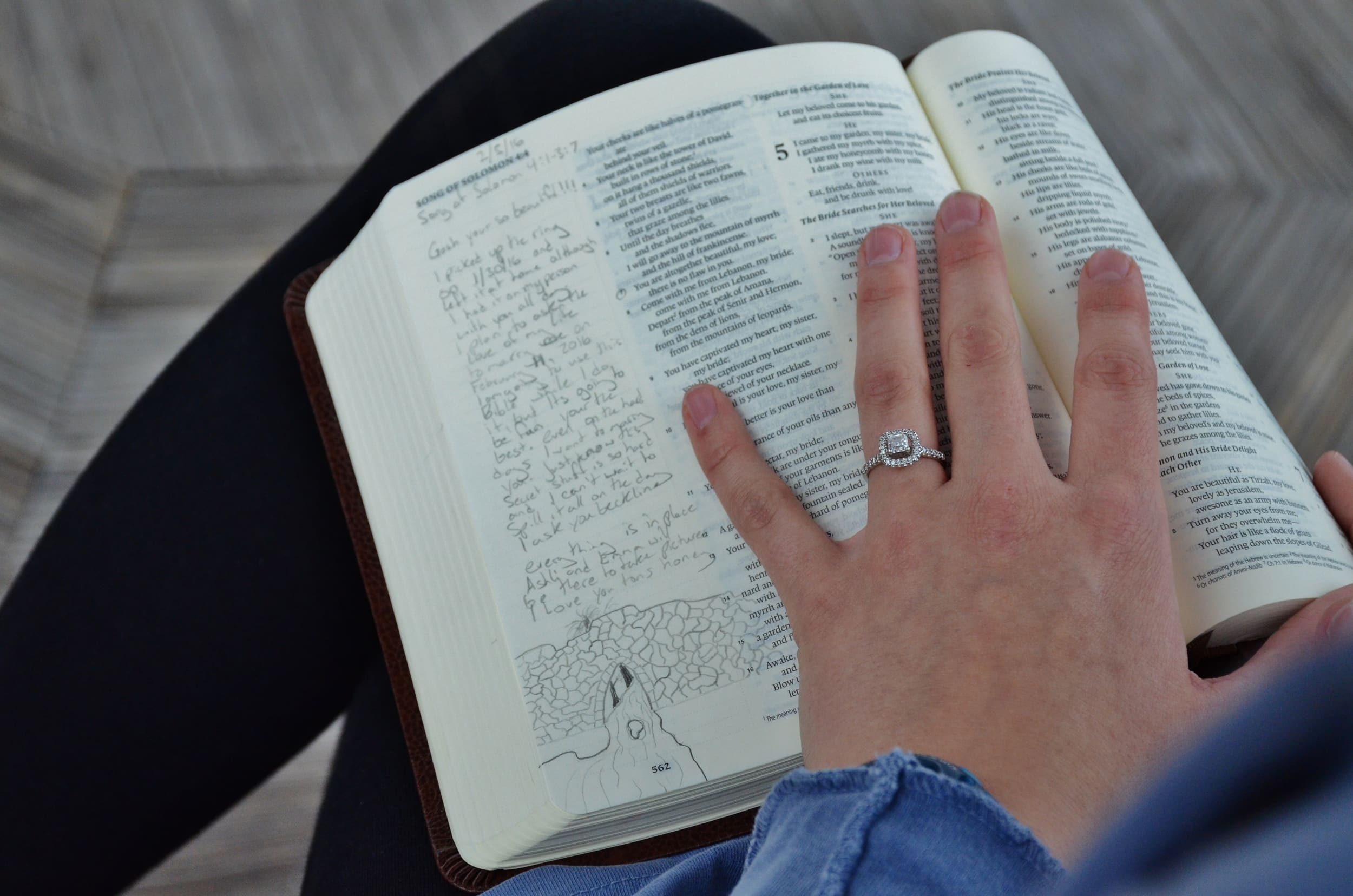 In Becklin's Bible you will find a drawing of the spot she got engaged at.&nbsp;