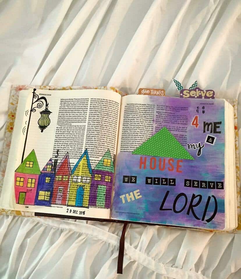 Photo by Olivia Owens retrieved from www.facebook.comOlivia creates artwork to go with special Bible verses.&nbsp;