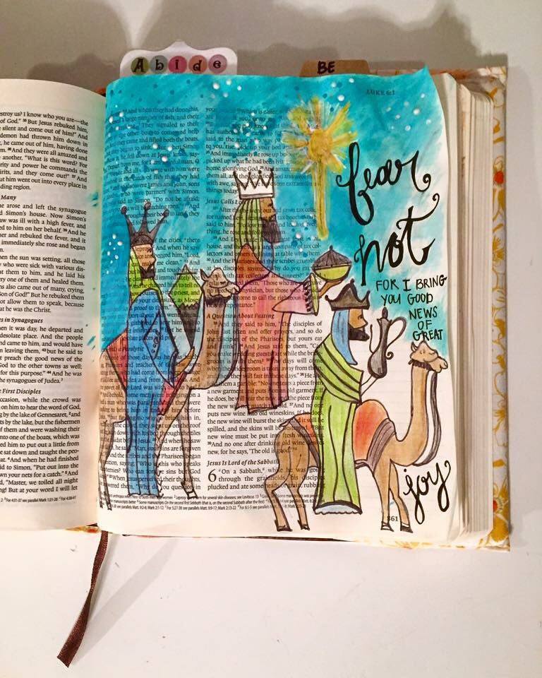 Photo by Olivia Owens retrieved from www.facebook.comOlivia recreates the stories in the Bible with drawings to remind her of important stories.&nbsp;