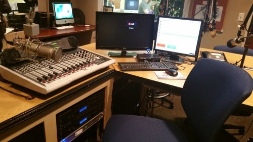 The technical aspects behind the scene in the studio. Photo courtesy of Shelby Snigar.