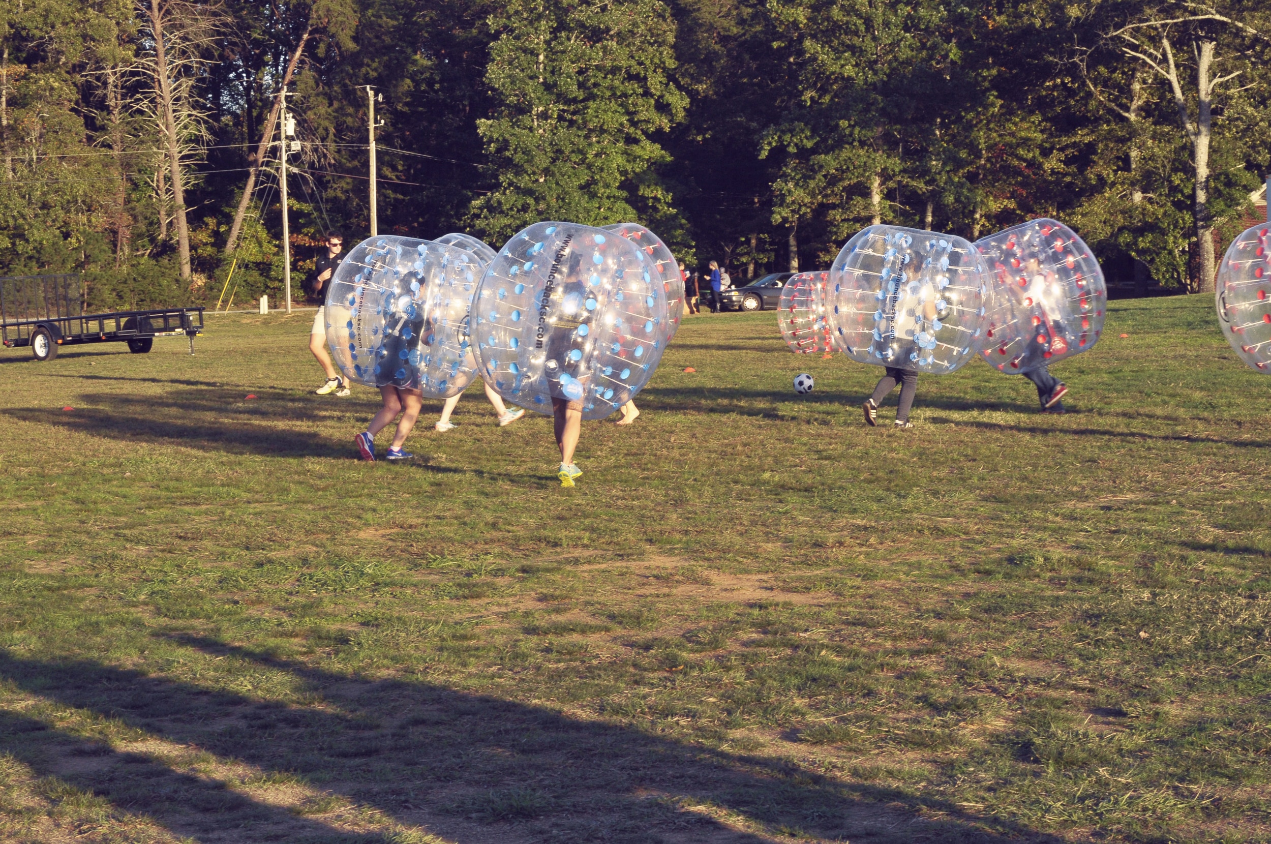  North Greenville students played bubble soccer during homecoming week. 