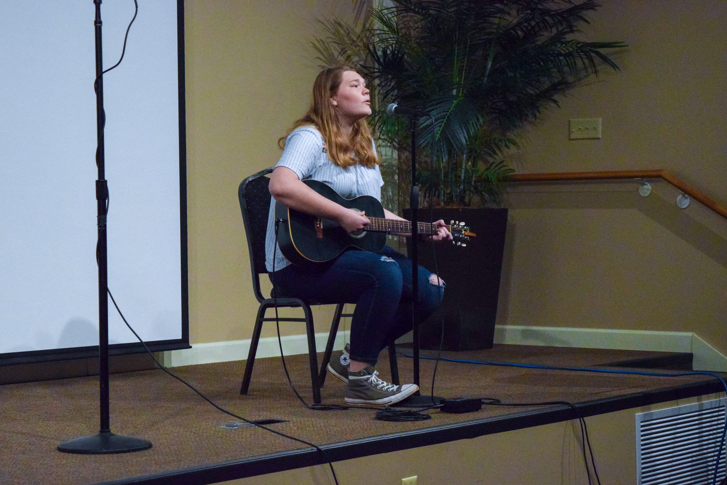 Caroline Whilden, sophomore music major, sings Home by Phillip Phillips.