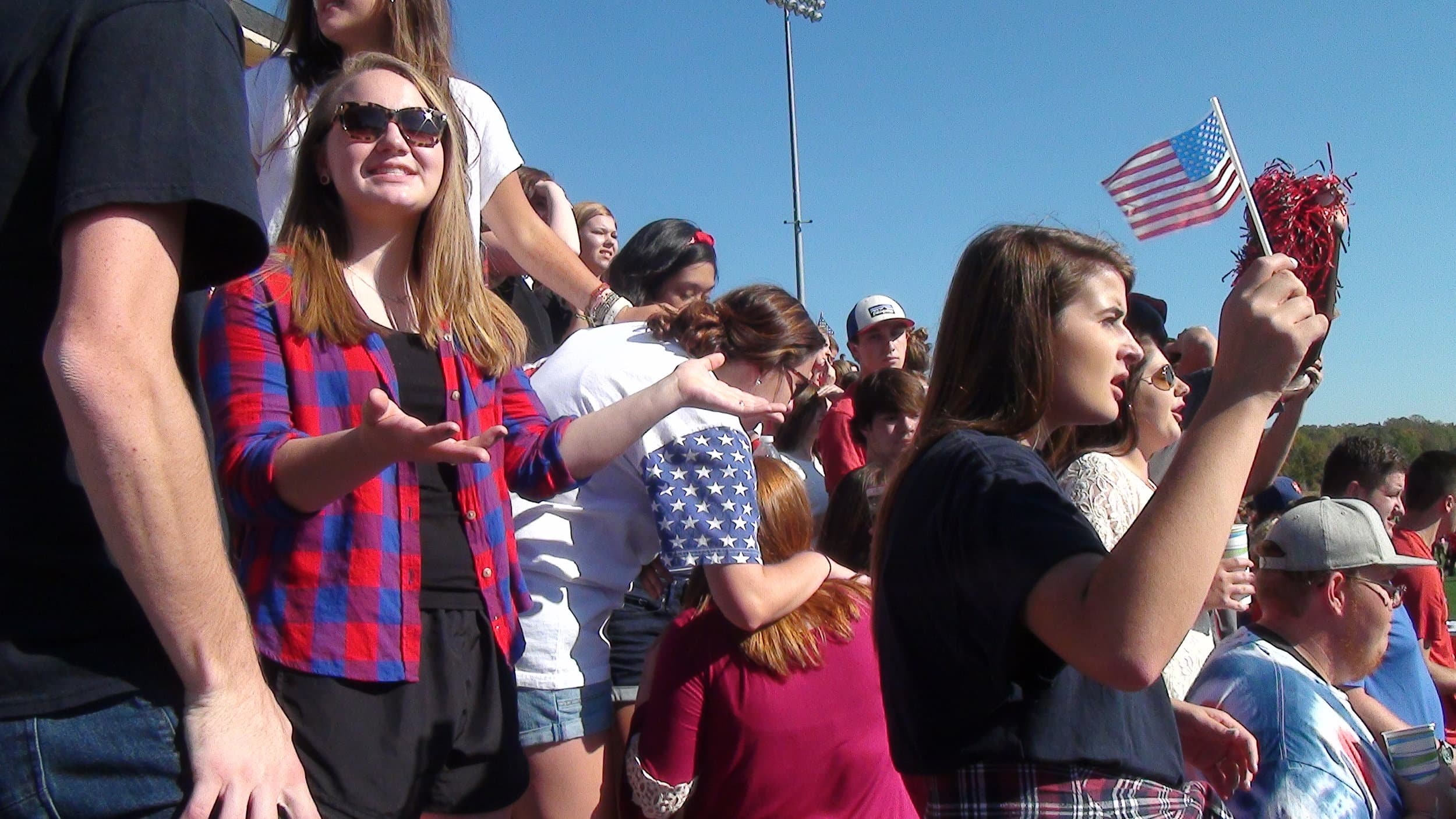  NGU students show up to support their football team. 