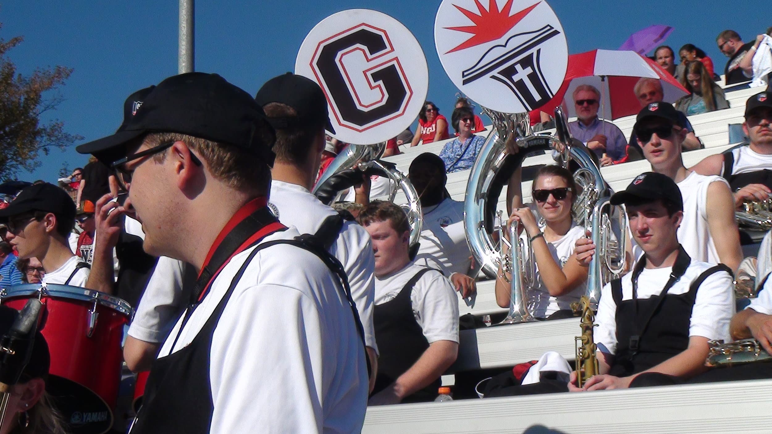  NGU's marching band getting prepared to perform. 