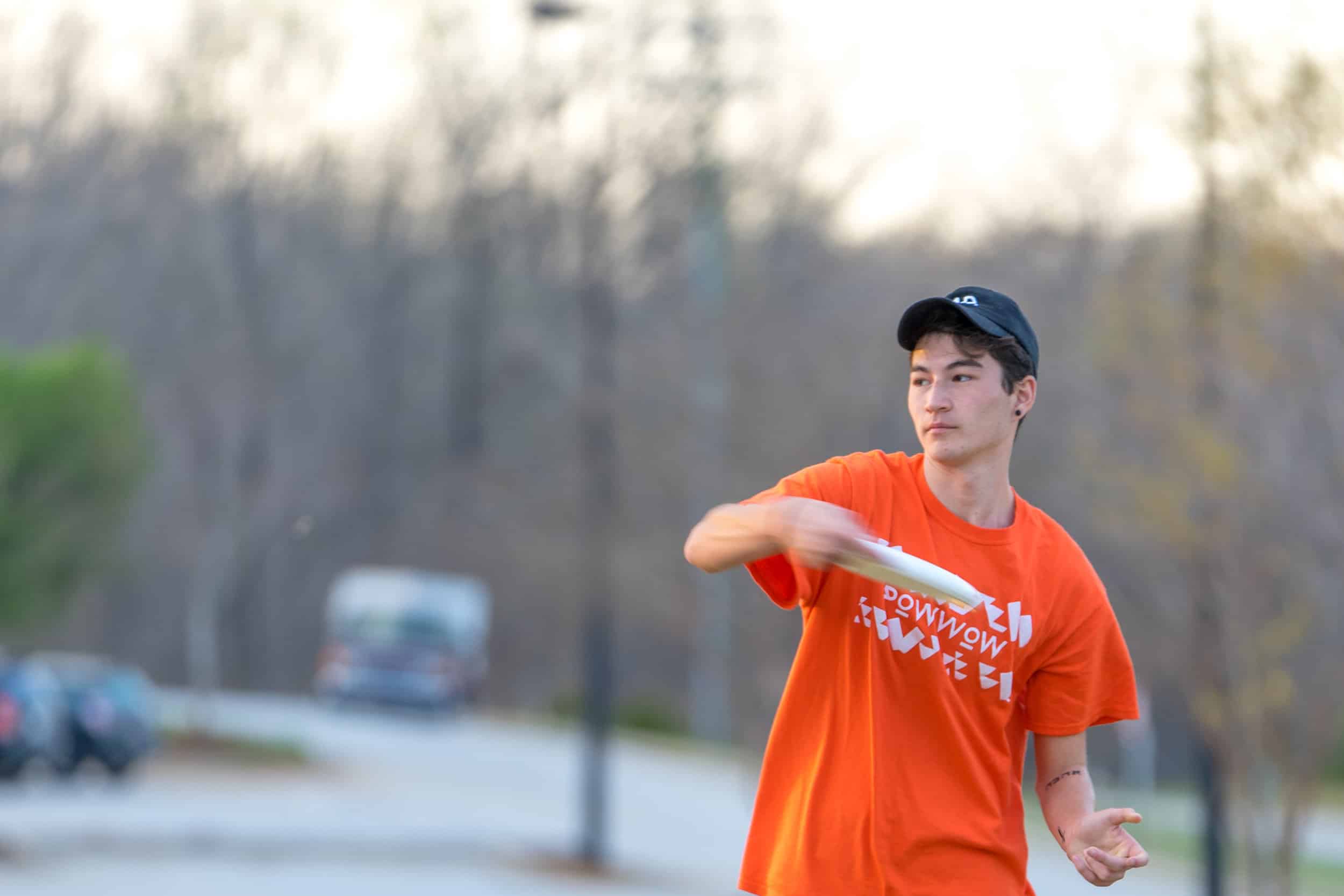 David Wingo prepares to launch the disc downfield.