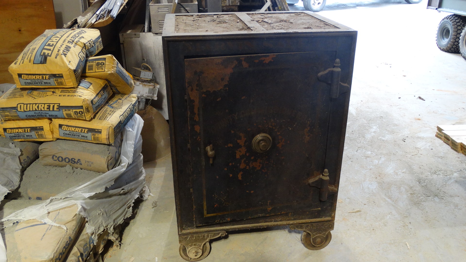  This safe was in the original Wood Store, and Hayes is hoping it can be incorporated into the new design. 