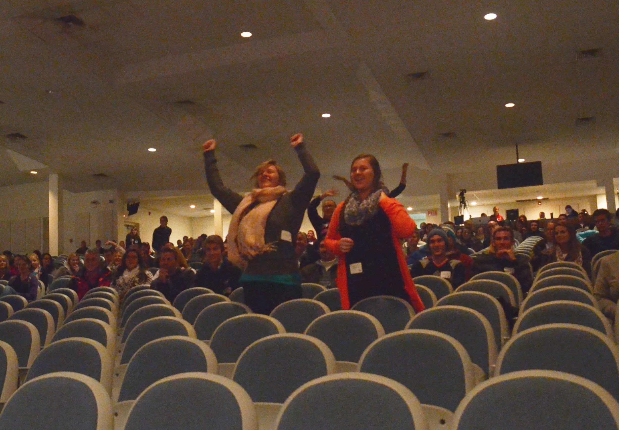  There was some interaction with the audience to show some excitement for prizes during NGU's Encounter Day November 1. 