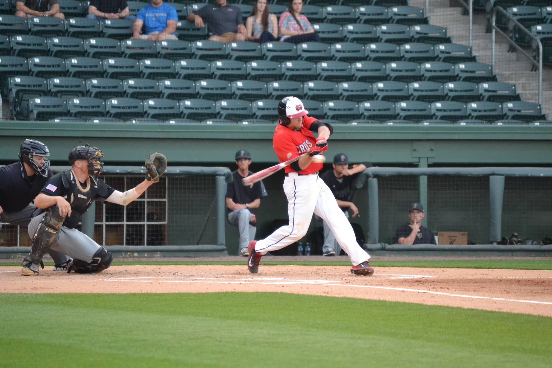  Allen Staton, a senior from Laurens County, &nbsp;hit a home run against Pfeiffer University causing the fans and players to get more engaged in the game.&nbsp; 