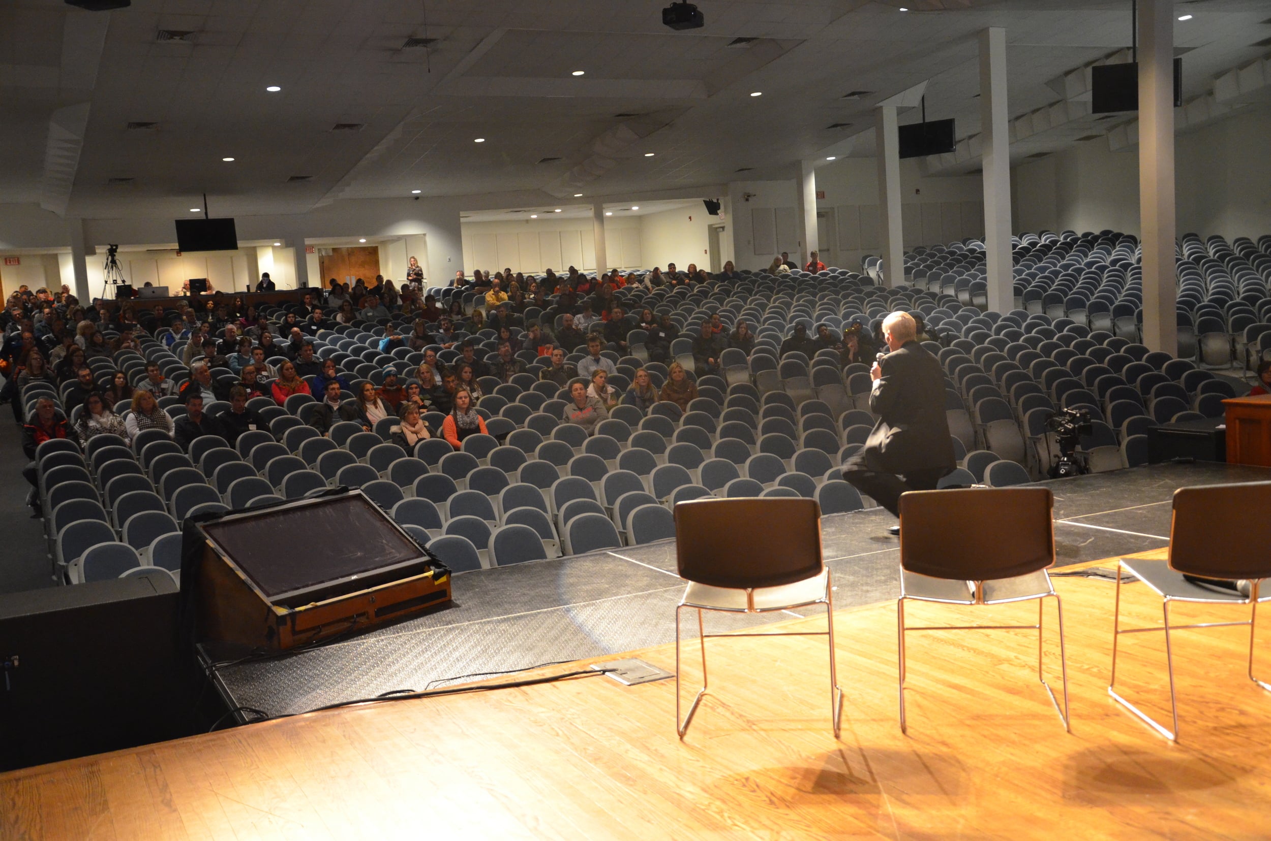  The visitors focus on Dr. Epting as he relays the package deal that is NGU. 