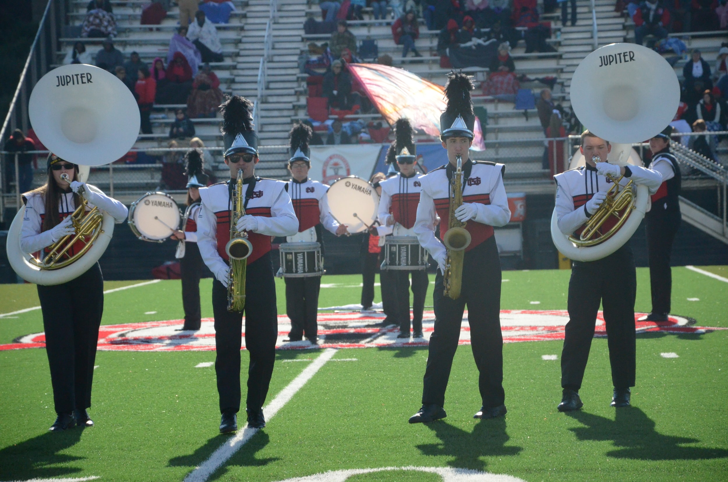  The band starts off half-time of the November 15 home game with "On Top of The World" by Imagine Dragons. 