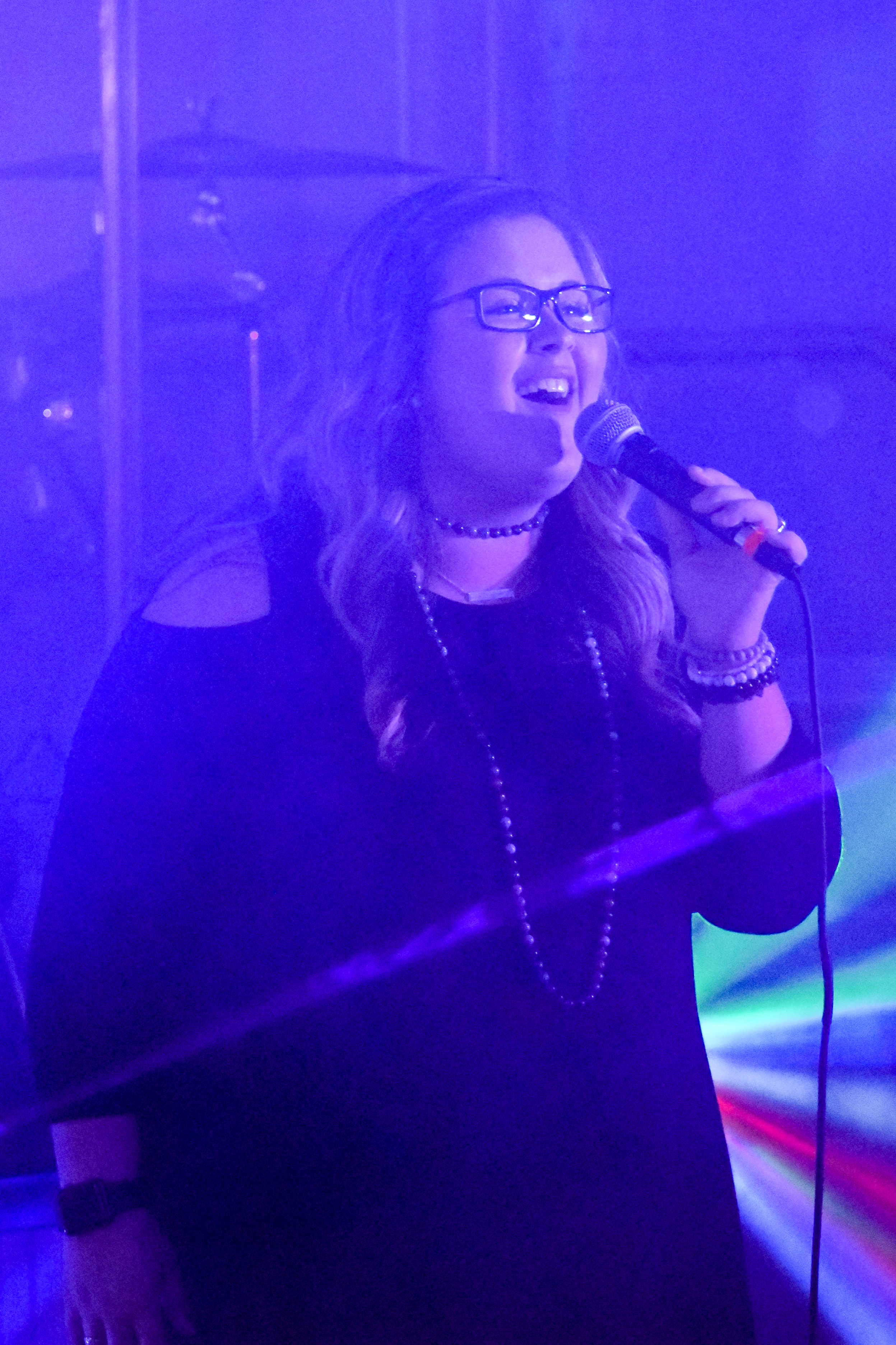 Senior, Cameron Burroughs, shows the passion she has for singing about the Lord.